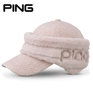 핑 겨울 골프모자 여성용 투웨이캡 핑크 프리사이즈