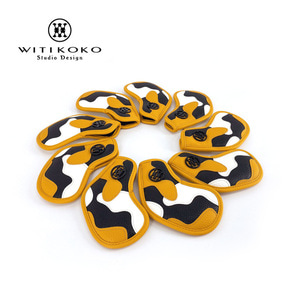 위티코코 아이언 헤드커버 골프 클럽케이스 9개구성 옐로우카모 WKPO-0021