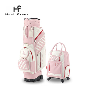 힐크릭 골프가방 바퀴 캐디백세트 핑크 여성용 HCCB-0005