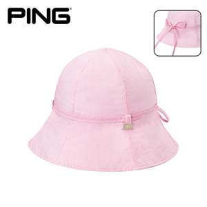 핑 골프모자 벙거지 튤립 버킷햇 여성용 핑크